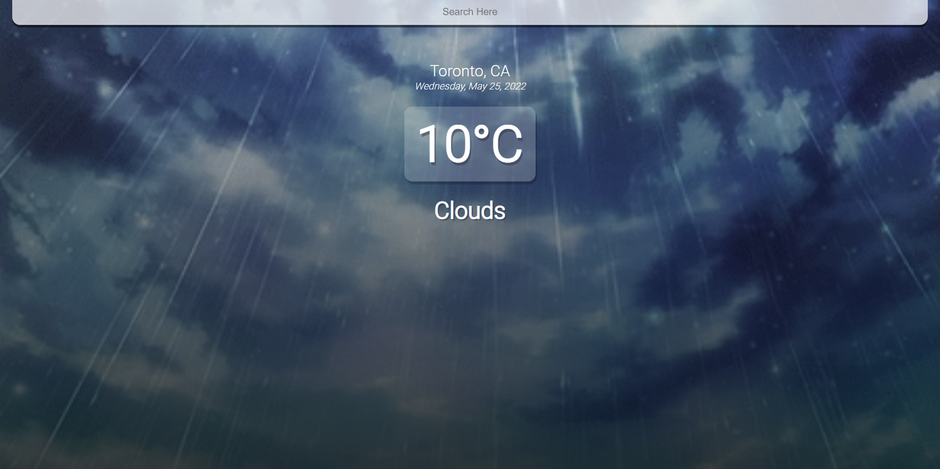 Picture of the weather app.